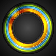 Image showing Colorful glowing circle vector logo