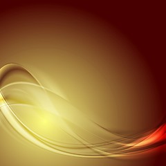 Image showing Abstract smooth blurred waves bright background