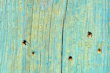 Image showing Blue old wooden background