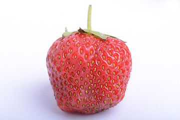 Image showing Red Ripe delicious Organic Strawberry, Close up, Macro