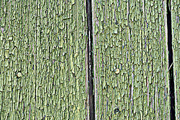 Image showing old green colored wooden plank surface