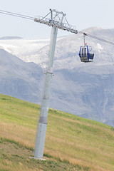 Image showing Ski lift cable booth or car