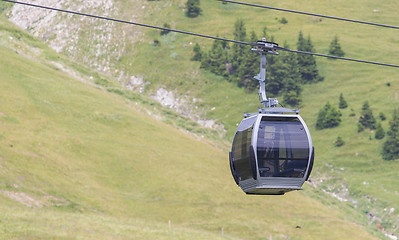 Image showing Ski lift cable booth or car