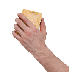 Image showing Yellow Sponge with white background