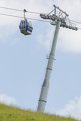 Image showing Ski lift cable booth or car