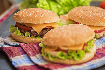 Image showing home made burgers