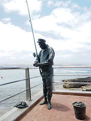 Image showing memorial statue  deceased fishermen Las Palmas Grand Canary Gran