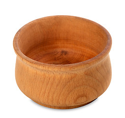 Image showing Empty wooden bowl