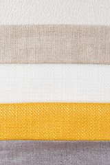 Image showing Multi color fabric texture samples