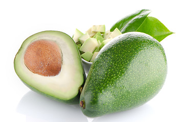 Image showing Avocados on white 