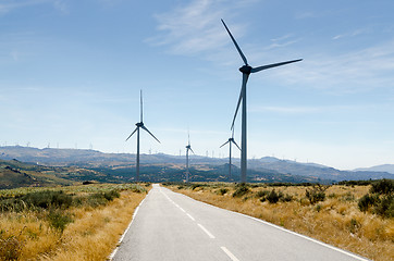 Image showing Wind turbines