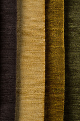 Image showing Multi color fabric texture samples