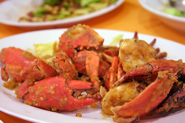 Image showing Fried crabs