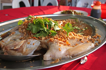Image showing Chinese steamed fish