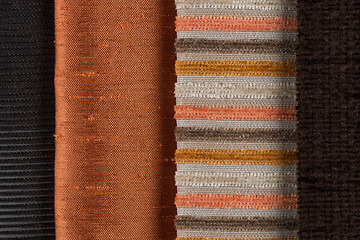 Image showing Multi color fabric texture samples