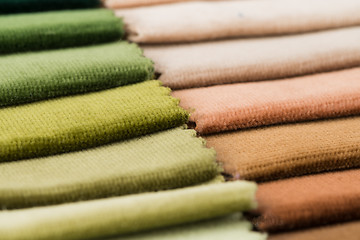 Image showing Multi color fabric texture samples