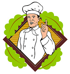 Image showing Cook pointing a finger