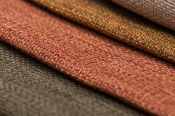 Image showing Multi color fabric texture samples