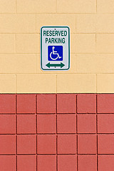 Image showing reserved handicap parking