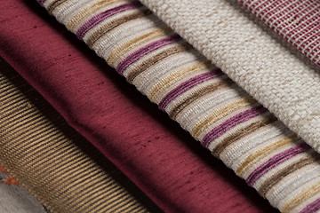 Image showing Multi color fabric texture samples