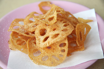 Image showing Fried lotus root