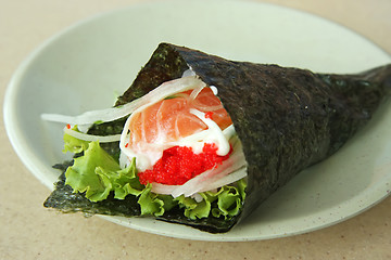 Image showing Temaki sushi
