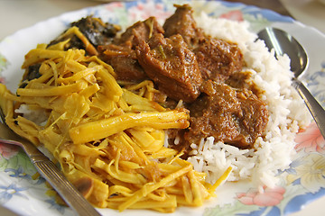 Image showing Curry and rice