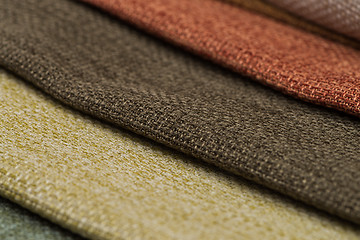 Image showing Multi color fabric texture samples