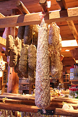 Image showing Dried sausages