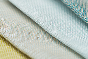 Image showing Multi color fabric texture samples