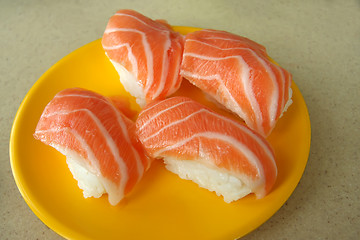 Image showing Salmon sushi