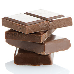 Image showing Closeup detail of chocolate parts