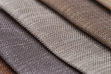 Image showing Multi color fabric texture samples