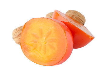 Image showing Persimmon with slice