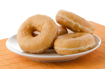 Image showing Donuts on a plate 