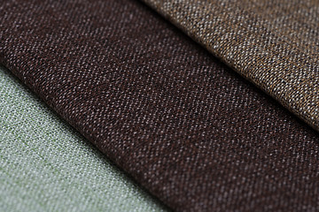 Image showing Multi color fabric texture samples