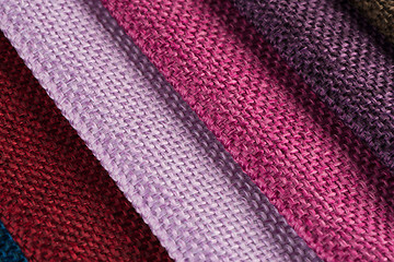 Image showing Multi color fabric texture samples