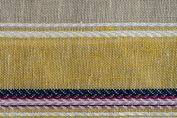 Image showing Multi color fabric texture samples