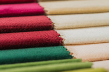 Image showing Multi color fabric texture samples