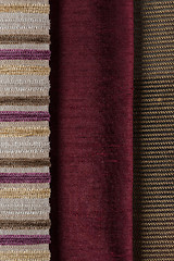 Image showing Multi color fabric texture samples