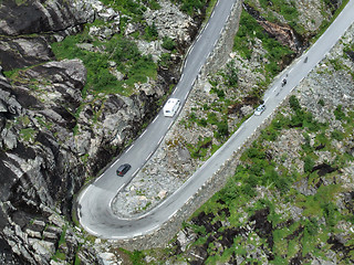 Image showing Mountain road bend