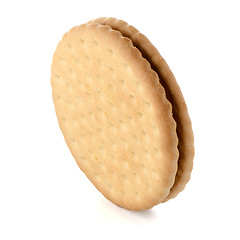 Image showing Sandwich biscuits with chocolate filling