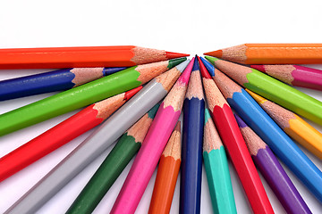 Image showing Colorful crayons