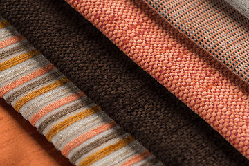 Image showing Multi color fabric texture samples