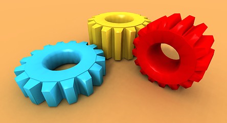 Image showing colored gears