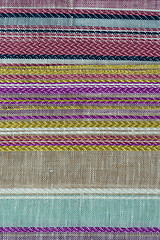 Image showing Multi color fabric texture samples