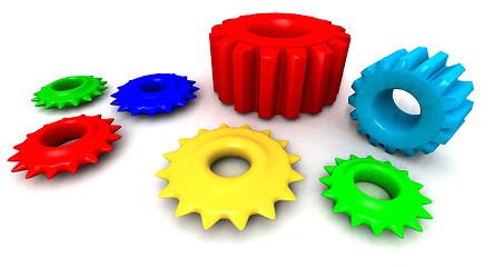 Image showing colored gears