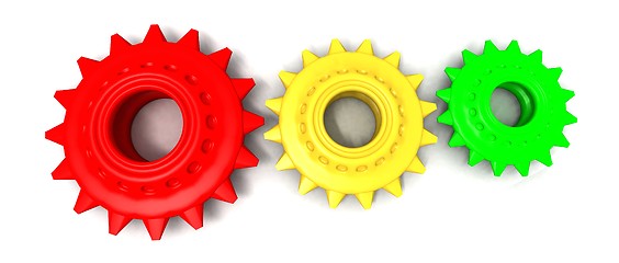 Image showing colored gears