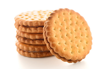 Image showing Sandwich biscuits with vanilla filling