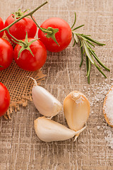 Image showing Cherry tomatoes and onion